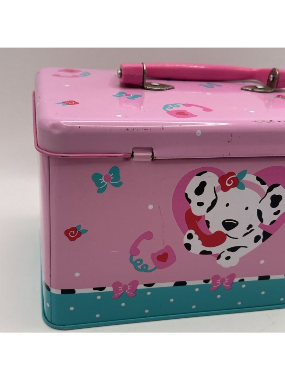 Sanrio 1993 Spottie Dottie Metal Tin Trinket Box Dog Pink Container Rare Vintage - Picture 14 of 16